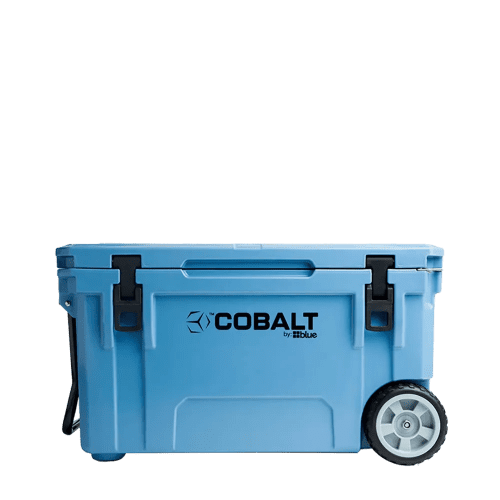 Blue Cooler 5 day 55 quart cooler with wheels in Blue #color_blue