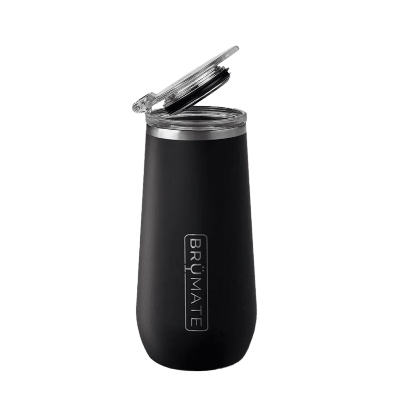 Customized Champagne Flute 12 oz Insulated Flute Glass Tumblers from Brumate #color_matte-black