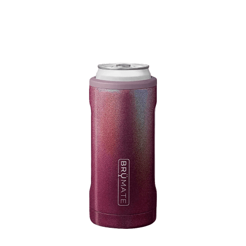 Customized Hopsulator Slim 12 oz Insulated Can Holder Can & Bottle Sleeves from Brumate #color_glitter-merlot