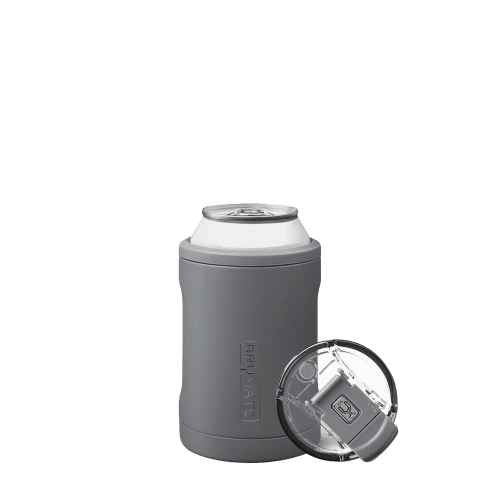 Customized Duo 2-in-1 Insulated Can Holder Can & Bottle Sleeves from Brumate #color_matte-gray