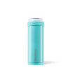 corkcicle slim can coozie with freezable ice pack in gloss turquoise #color_gloss-turquoise