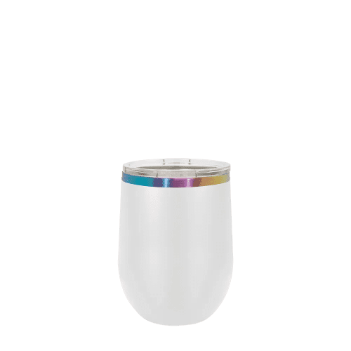 Polar Camel 12 oz Ion Plated Wine Tumbler #color_white-on-prism