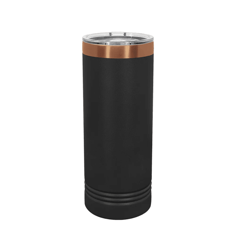 Polar Camel Ion Plated 22 oz Skinny Tumbler #color_black-on-rose-gold