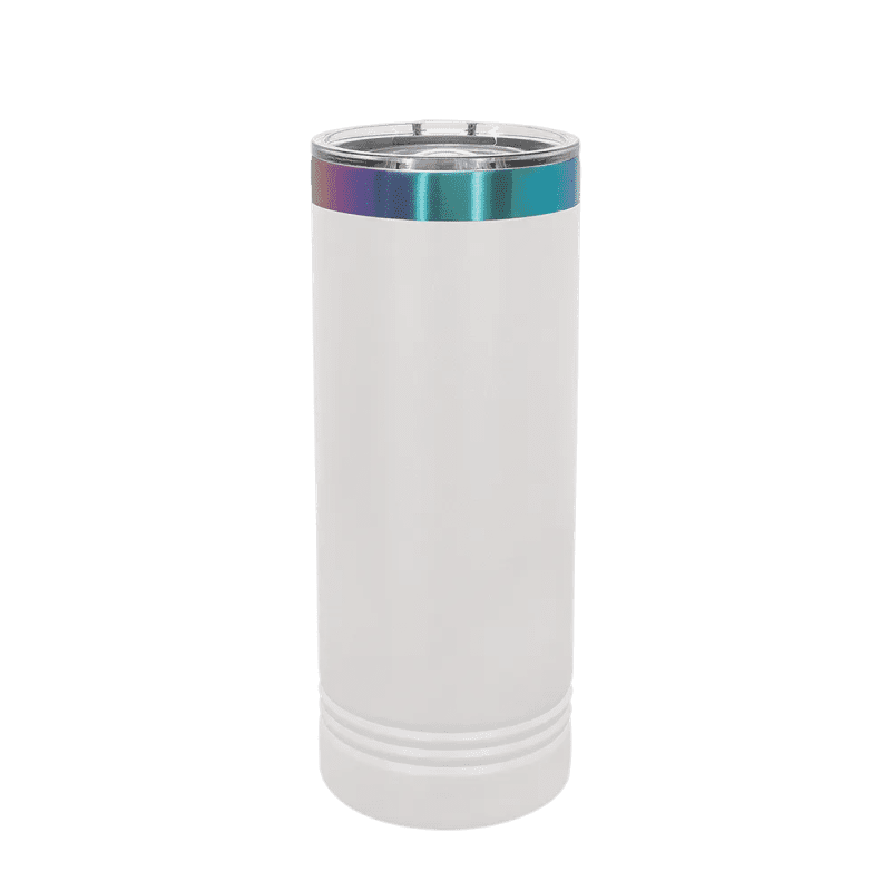 Polar Camel Ion Plated 22 oz Skinny Tumbler #color_white-on-prism