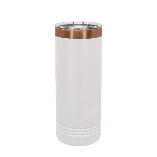 Polar Camel Ion Plated 22 oz Skinny Tumbler #color_white-on-rose-gold