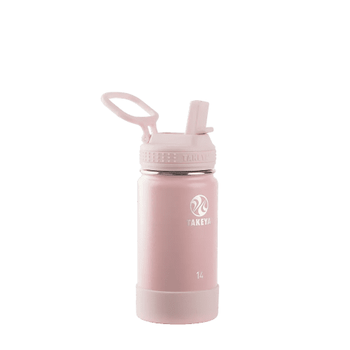 Customized Actives Kids Straw Tumbler 14 oz Water Bottles from Takeya #color_blush