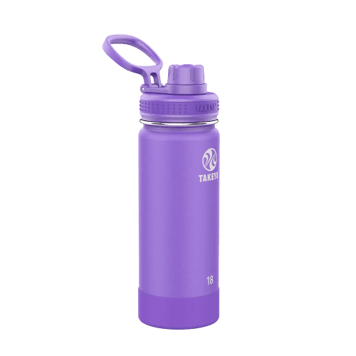 Customized Actives Water Bottle Spout Lid 18 oz Water Bottles from Takeya #color_nitro-purple