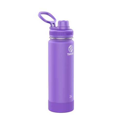 Customized Actives Water Bottle Spout Lid 24 oz Water Bottles from Takeya #color_nitro-purple