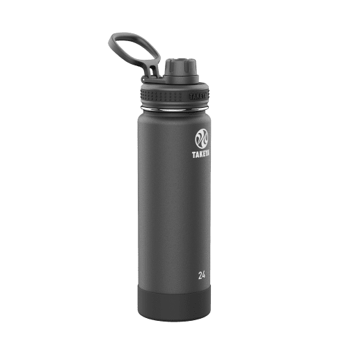 Customized Actives Water Bottle Spout Lid 24 oz Water Bottles from Takeya #color_onyx