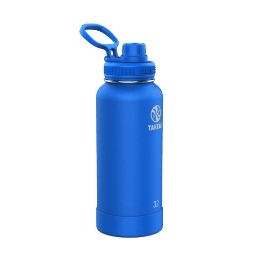 Customized Actives Water Bottle Spout Lid 32 oz Water Bottles from Takeya #color_cobalt