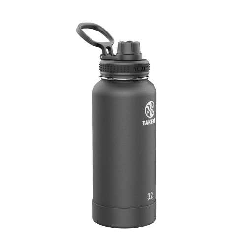 Customized Actives Water Bottle Spout Lid 32 oz Water Bottles from Takeya #color_onyx