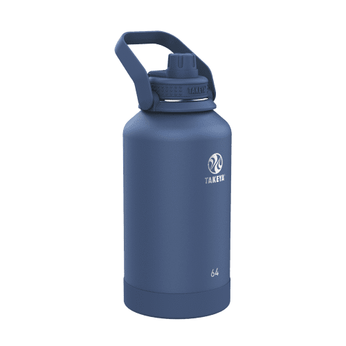 Customized Actives Water Bottle Spout Lid 64 oz Water Bottles from Takeya #color_midnight