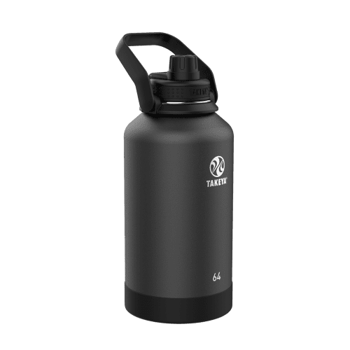 Customized Actives Water Bottle Spout Lid 64 oz Water Bottles from Takeya #color_onyx