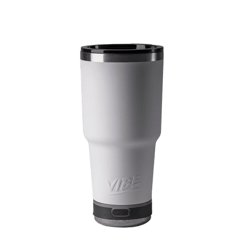 Vibe 28 oz Tumbler with Solo Speaker #color_white